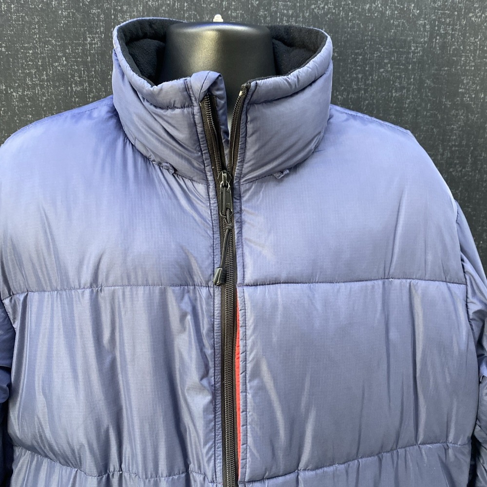 Vintage Ralph Lauren Polo‎ Jeans Puffer Jacket Mens Large Blue/ Gray Down Coat